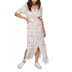 Floral Button-Down Maxi Dress